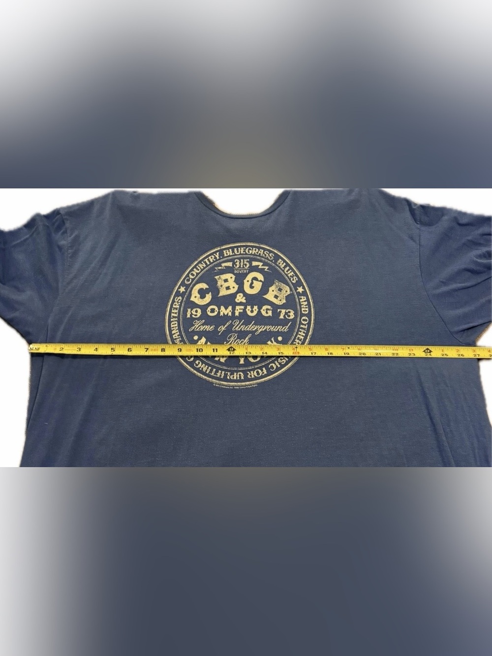 CBGB OMFUG 315 Bowery NYC Logo Men's T Shirt Home of Underground Rock -Size 3XL